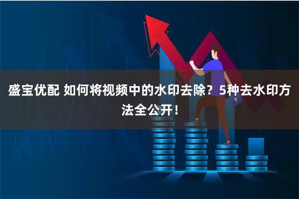盛宝优配 如何将视频中的水印去除？5种去水印方法全公开！