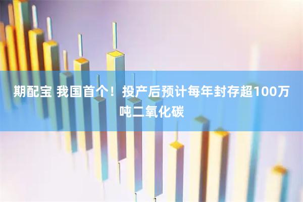 期配宝 我国首个！投产后预计每年封存超100万吨二氧化碳