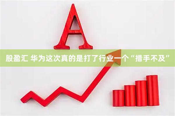 股盈汇 华为这次真的是打了行业一个“措手不及”