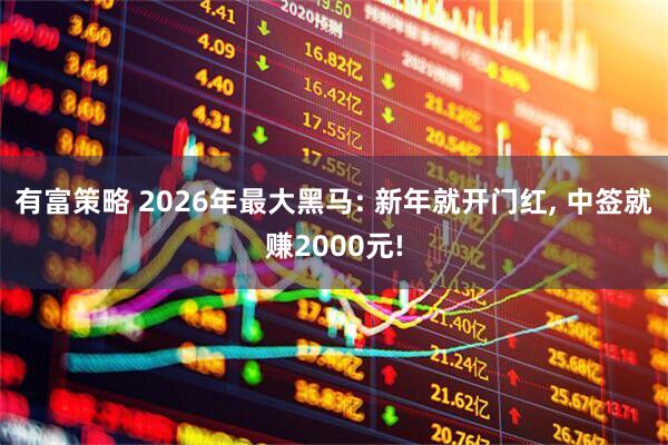 有富策略 2026年最大黑马: 新年就开门红, 中签就赚2000元!