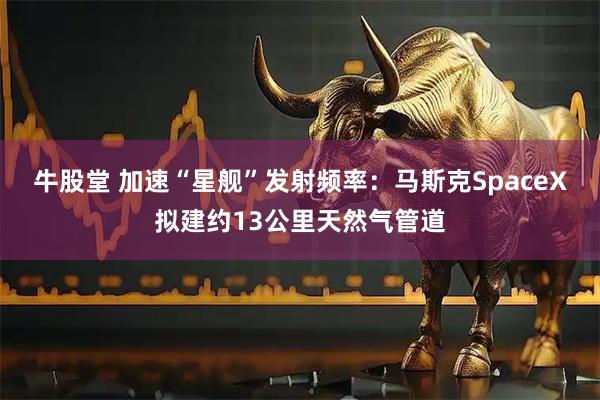 牛股堂 加速“星舰”发射频率：马斯克SpaceX拟建约13公里天然气管道