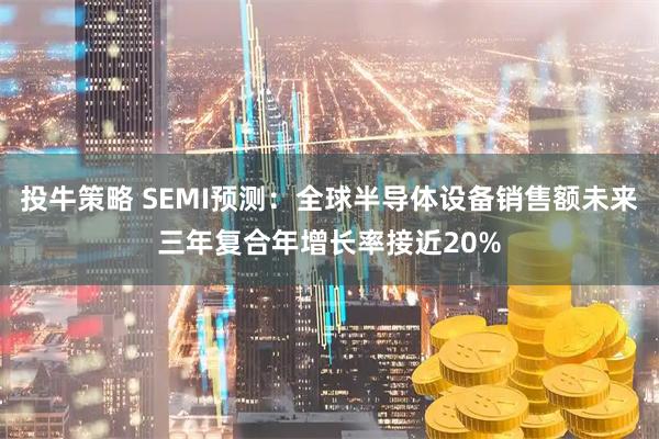 投牛策略 SEMI预测：全球半导体设备销售额未来三年复合年增长率接近20%
