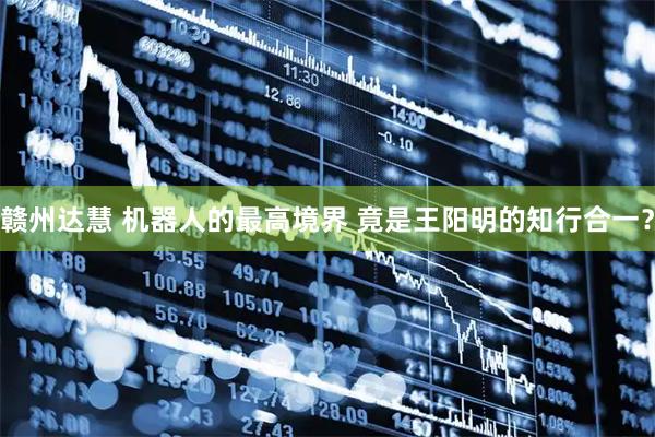 赣州达慧 机器人的最高境界 竟是王阳明的知行合一?
