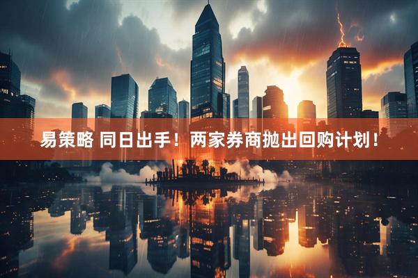 易策略 同日出手！两家券商抛出回购计划！